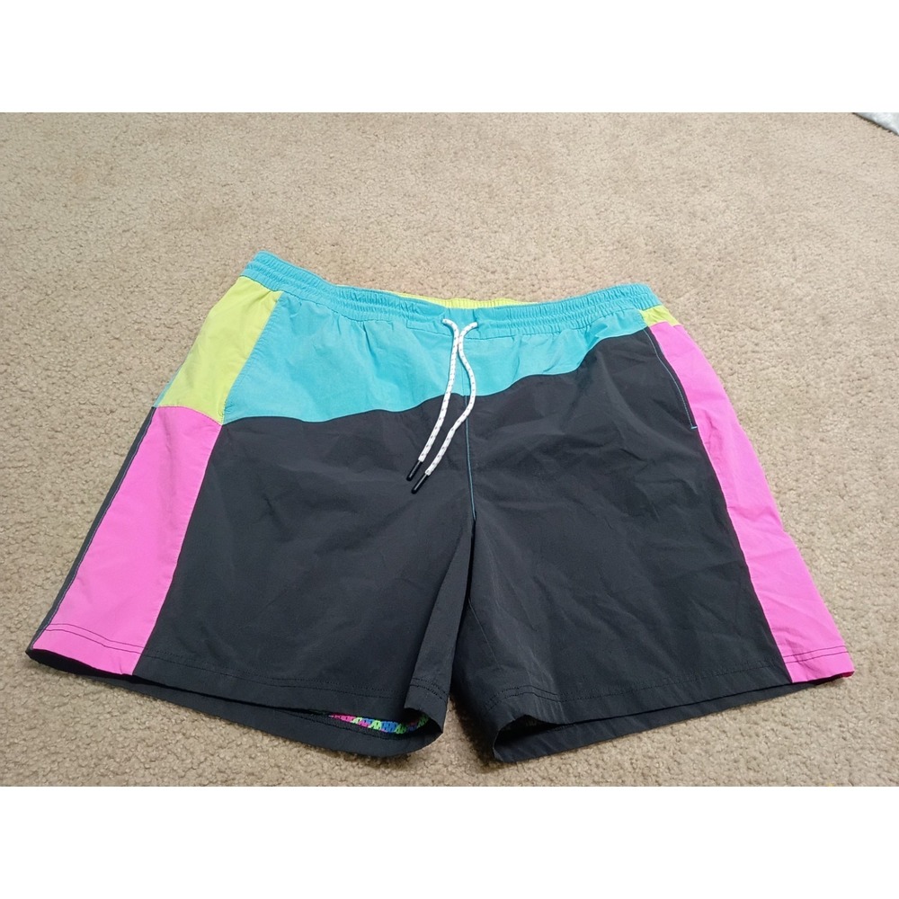 Chubbies Swim Trunks Shorts Men's XXL Color Block Black Blue Pink Green 5.5" Ins